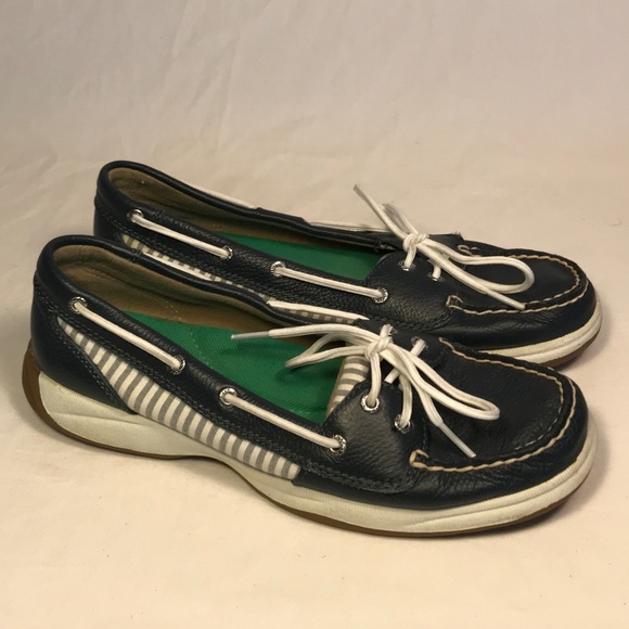 blue deck shoes womens